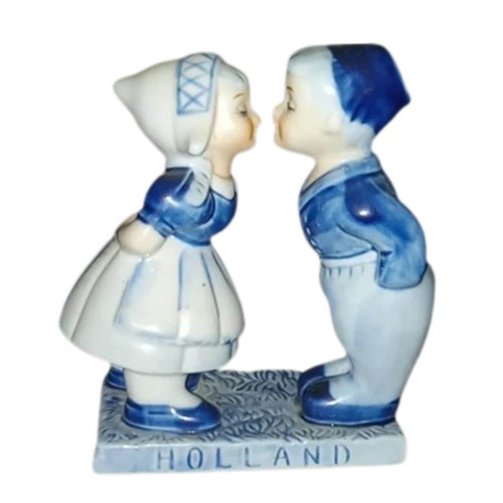 Antique Delft's Blue Dutch Boy & Girl